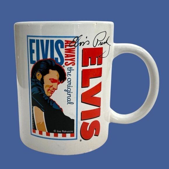 Elvis Presley Other - Vintage Elvis Presley Mug with Signature 12 oz Coffee Tea White 2010 Collectible